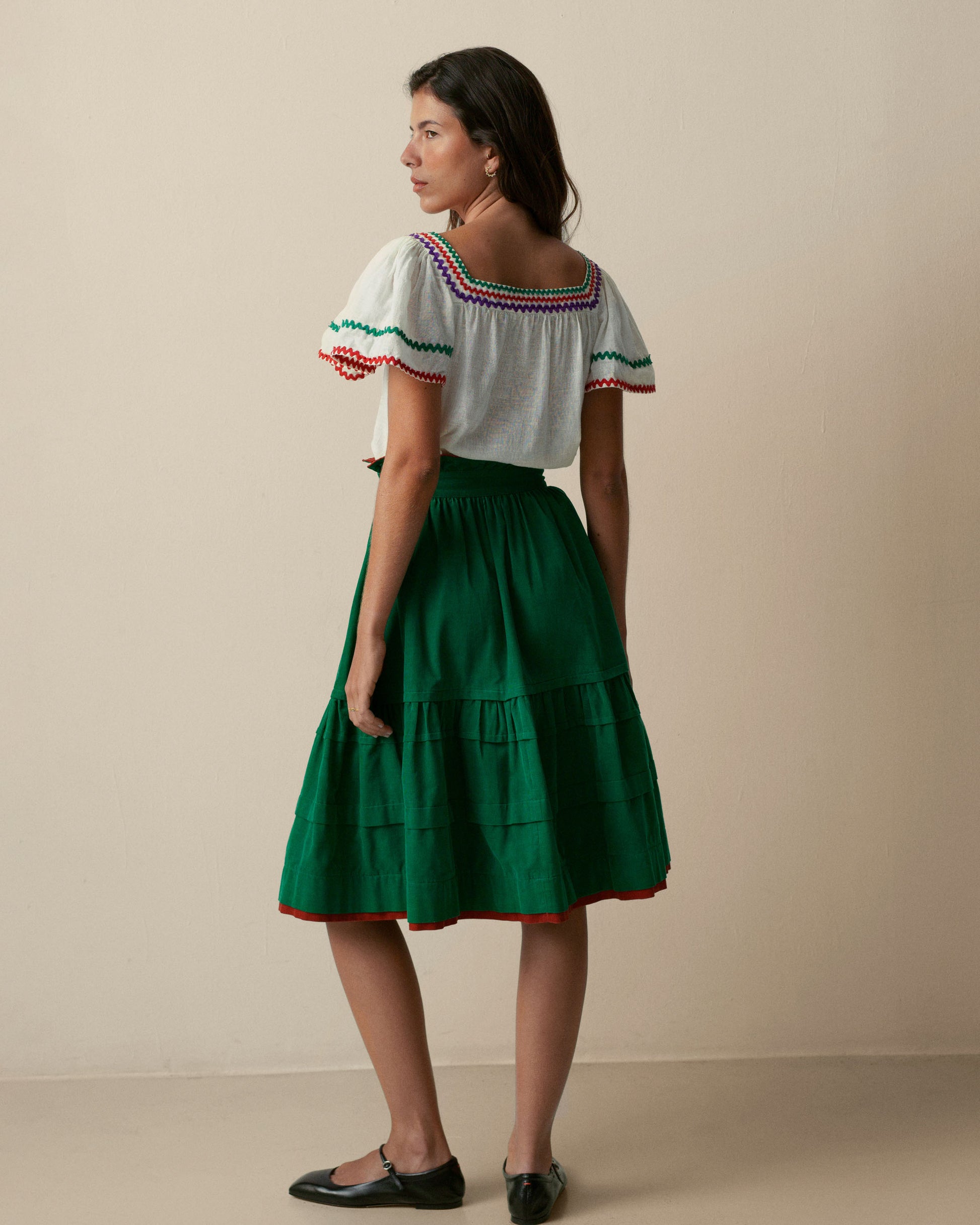 FALLON-blouse-yvessaintlaurent-white-red-green-vintage-women-luxury-clothing-rare-fashion-curated-art