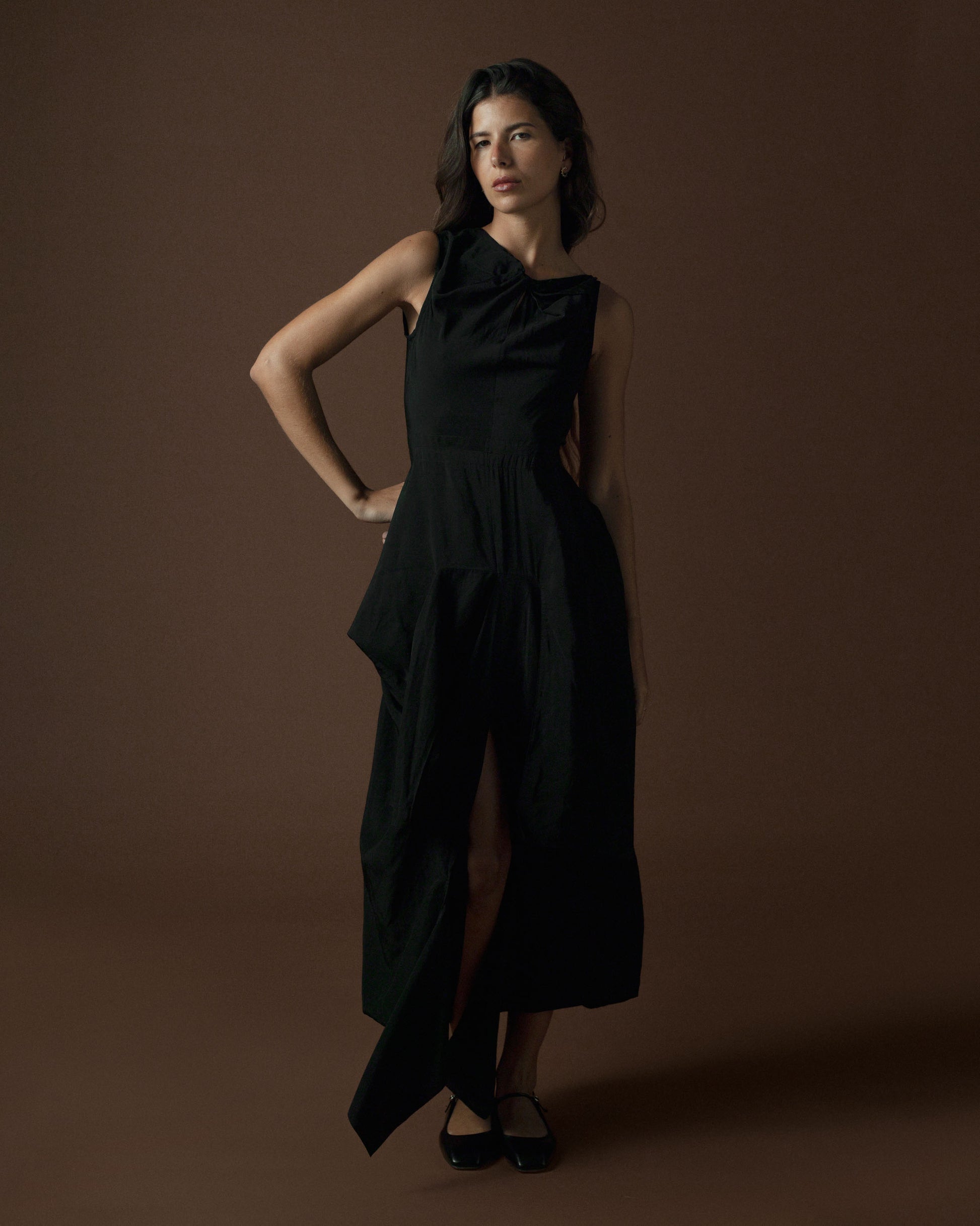 FALLON-dress-céline-black-pheobephilo-vintage-women-luxury-clothing-rare-fashion-curated-art-collection
