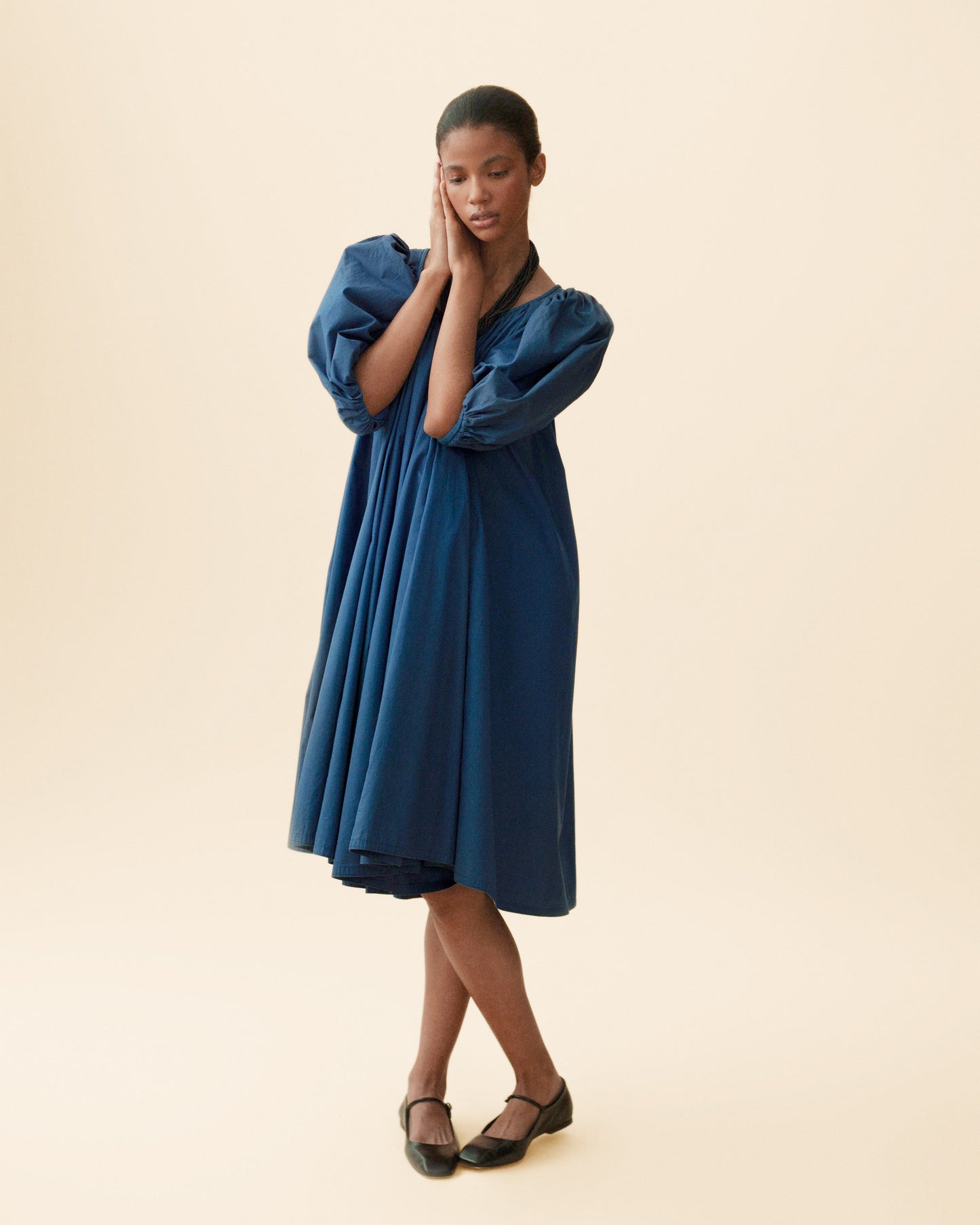 FALLON-dress-yves saint laurent-ysl-blue-vintage-women-luxury-clothing-rare-fashion-curated-art-collection