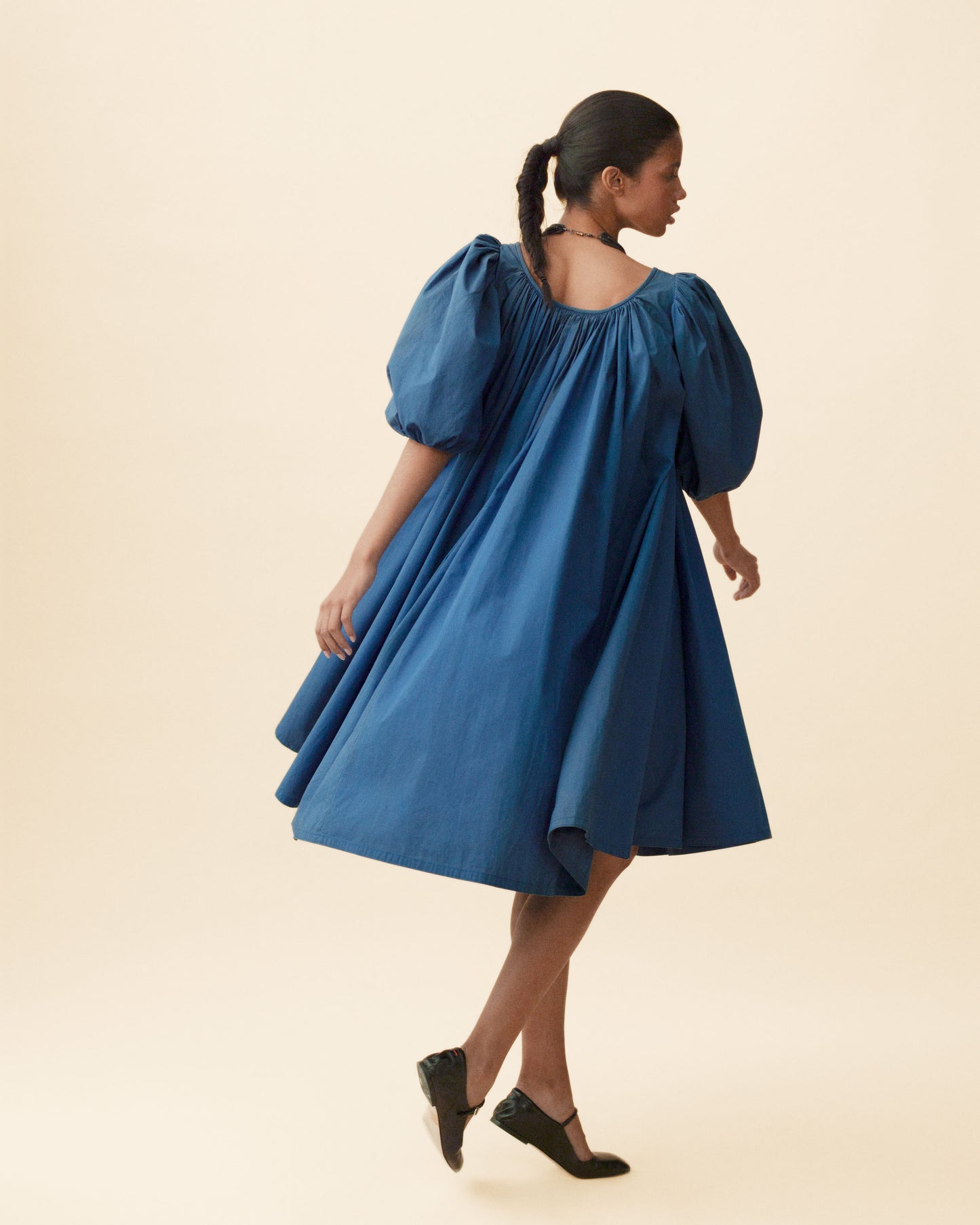 FALLON-dress-yves saint laurent-ysl-blue-vintage-women-luxury-clothing-rare-fashion-curated-art-collection