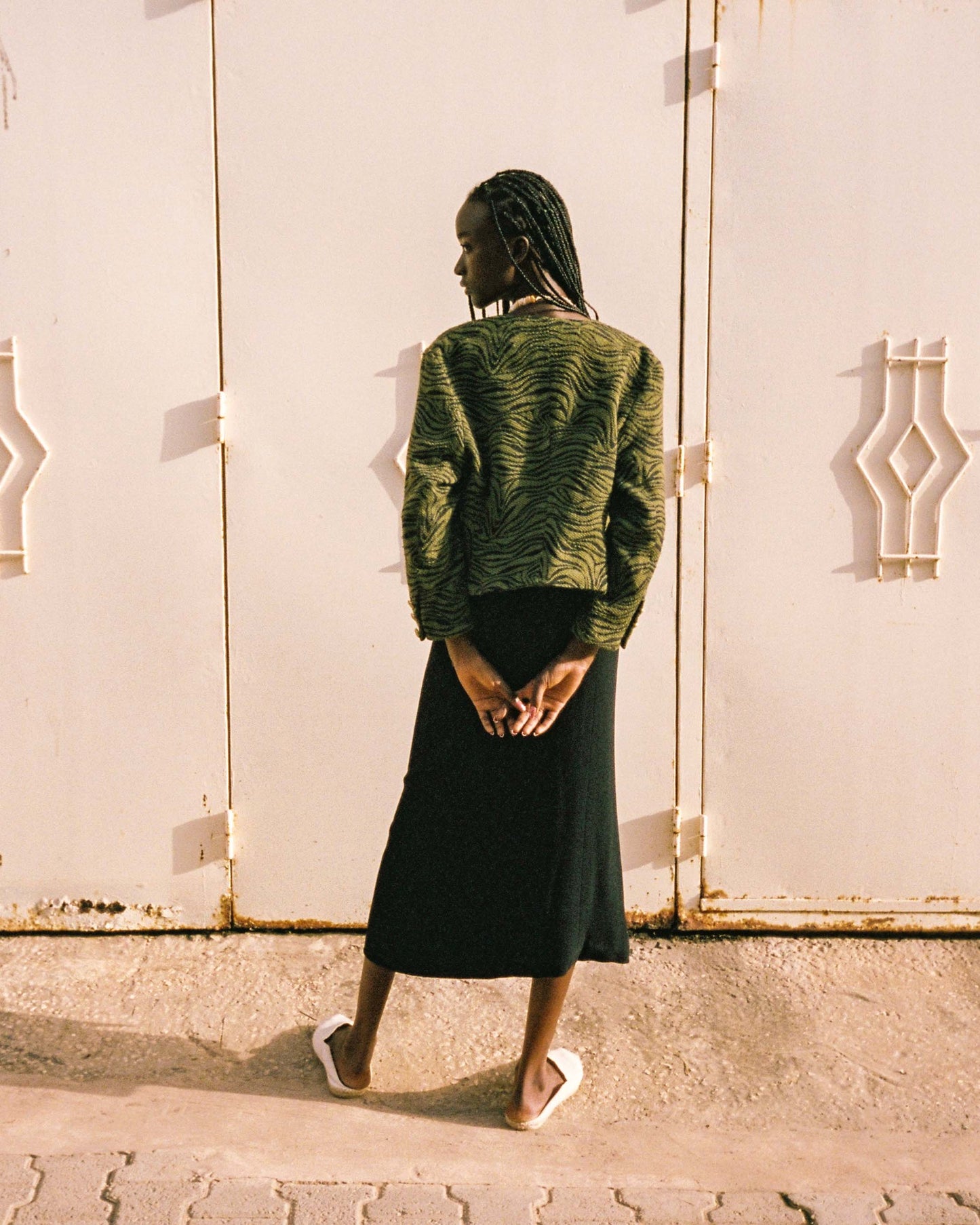 FALLON-jacket-saint laurent-green-zebre-vintage-women-luxury-clothing-rare-fashion-curated-art-collection