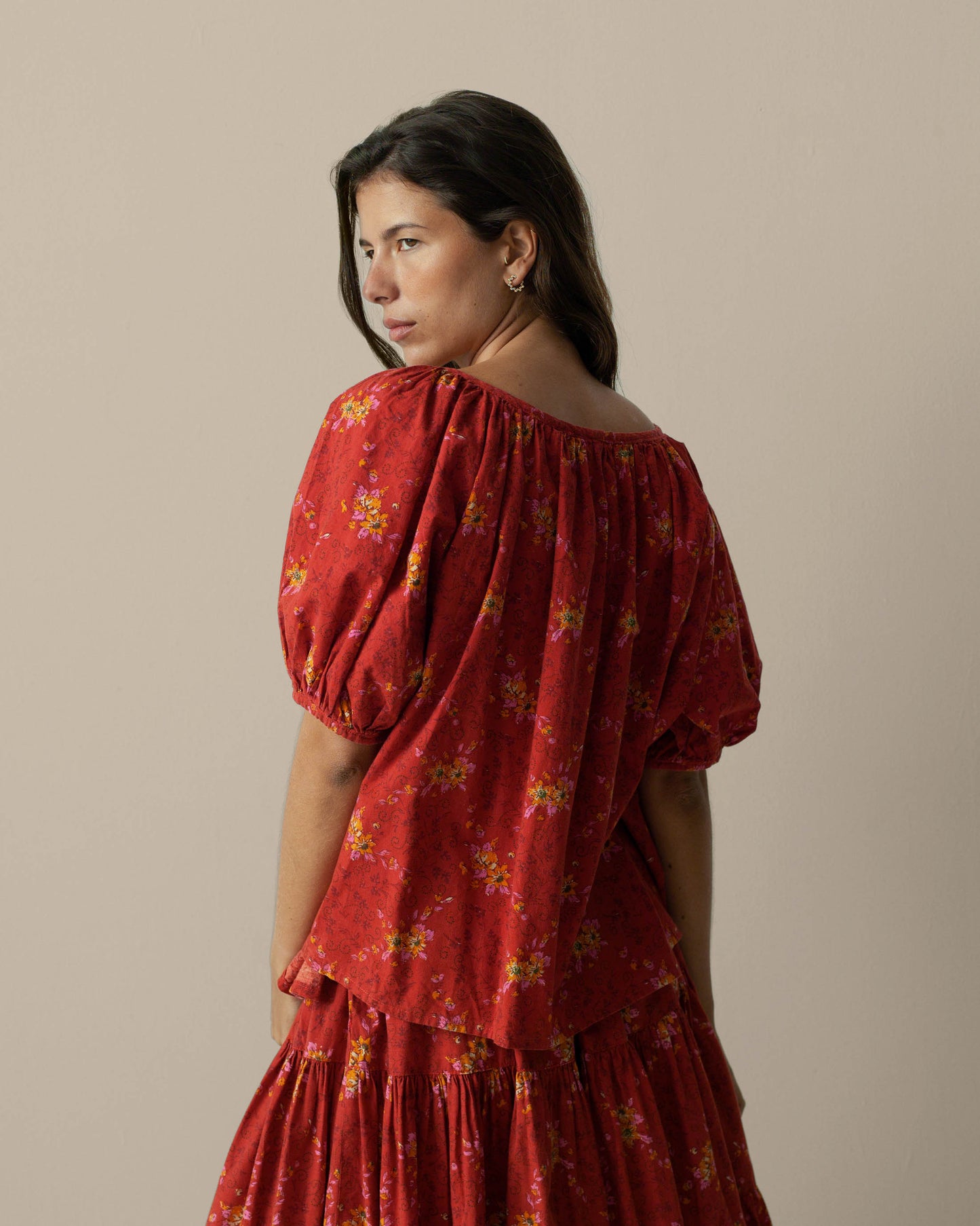 FALLON-set-skirt-blouse-charles demery-red-vintage-women-luxury-clothing-rare-fashion-curated-art