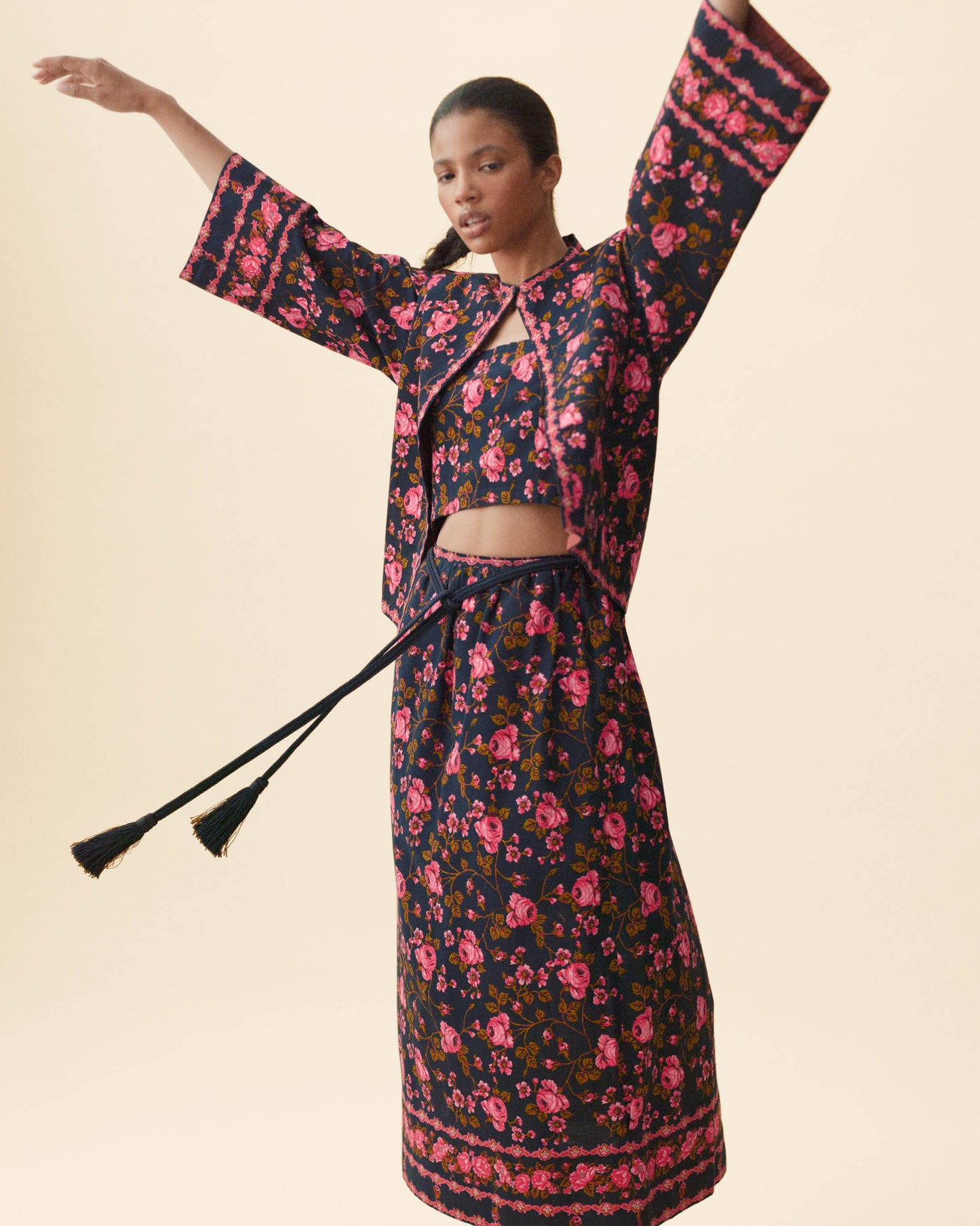 FALLON-set-skirt-jacket-top-lanvin couture-pink-coton-vintage-women-luxury-clothing-rare-fashion-curated-art-collection