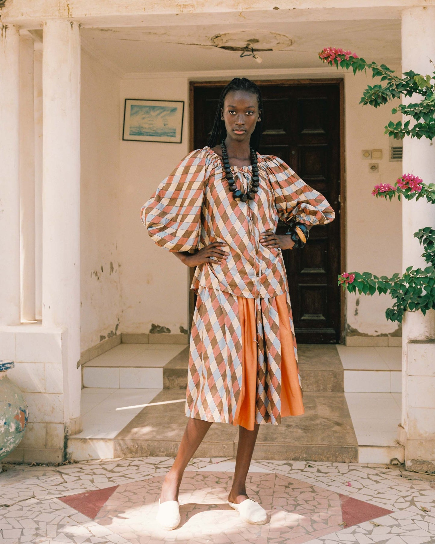 FALLON-set-ysl-saint laurent-orange-silk-vintage-women-luxury-clothing-rare-fashion-curated-art-collection