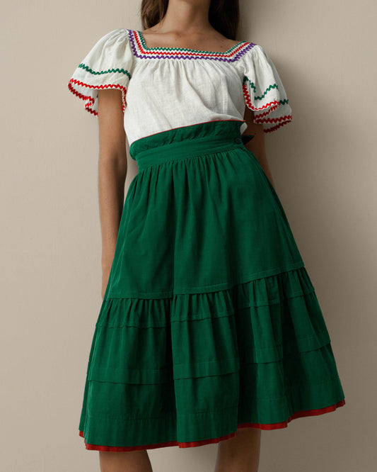FALLON-skirt-kenzo-green-velvet-vintage-luxe-vintage-women-luxury-clothing-rare-fashion-curated-art