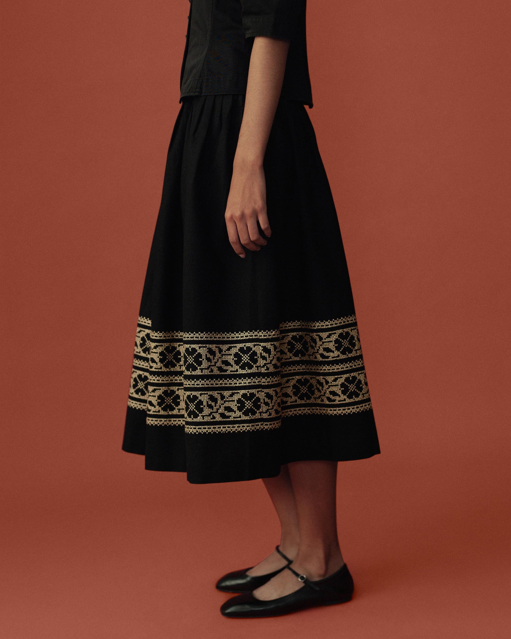 FALLON-skirt-yves saint laurent-black-vintage-women-luxury-clothing-rare-fashion-curated-art-collection