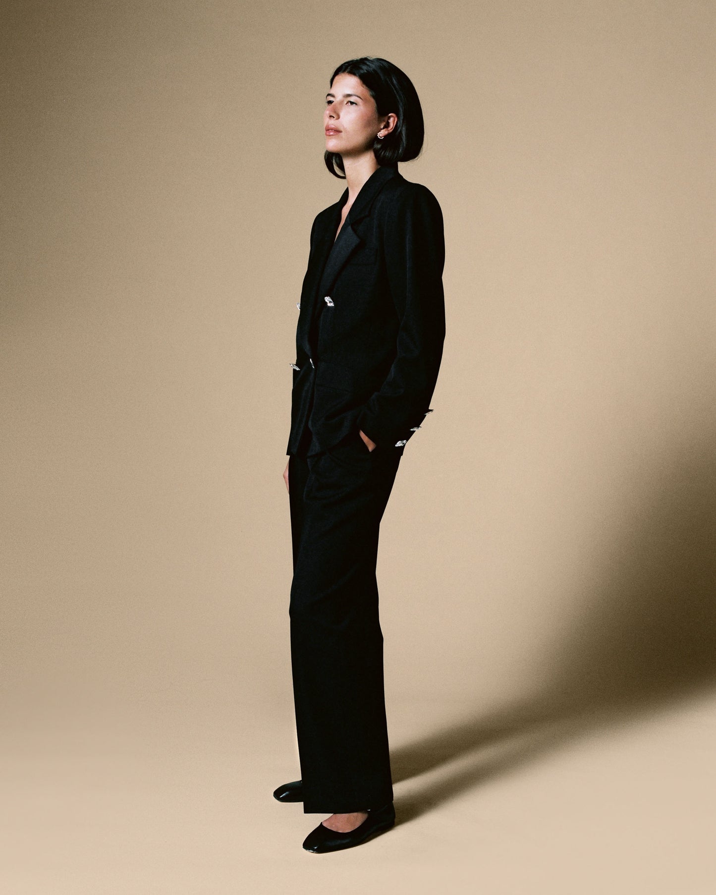 FALLON-suit-yves saint laurent-ysl-black-wool-vintage-women-luxury-clothing-rare-fashion-curated-art-collection