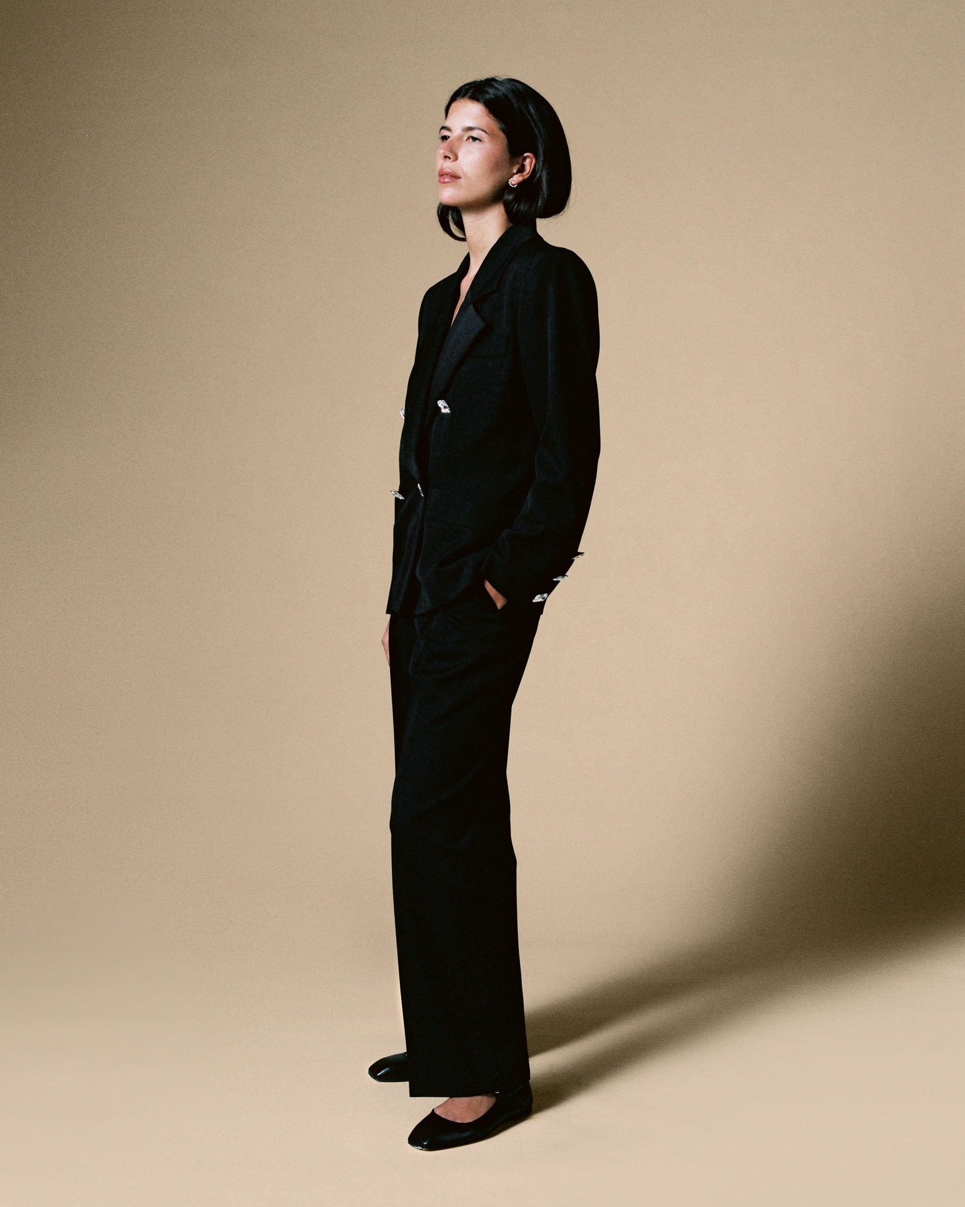 FALLON-suit-yves saint laurent-ysl-black-wool-vintage-women-luxury-clothing-rare-fashion-curated-art-collection