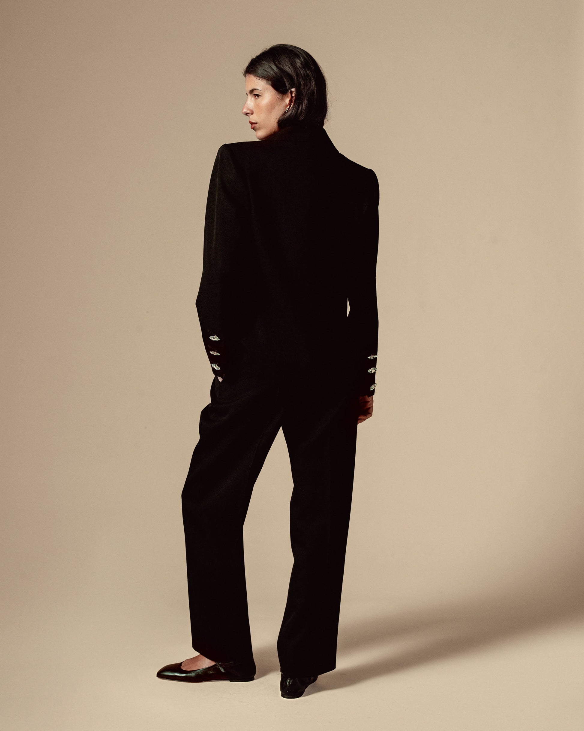 FALLON-suit-yves saint laurent-ysl-black-wool-vintage-women-luxury-clothing-rare-fashion-curated-art-collection