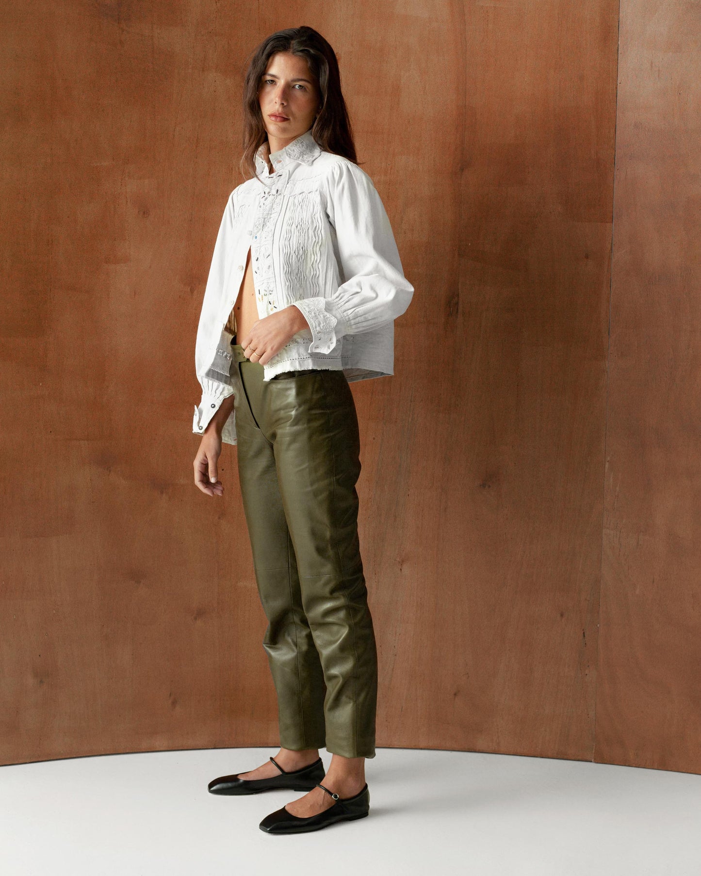 FALLON-trousers-chanel-green-leather-vintage-women-luxury-clothing-rare-fashion-curated-art-collection