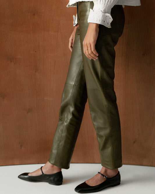 FALLON-trousers-chanel-green-leather-vintage-women-luxury-clothing-rare-fashion-curated-art-collection