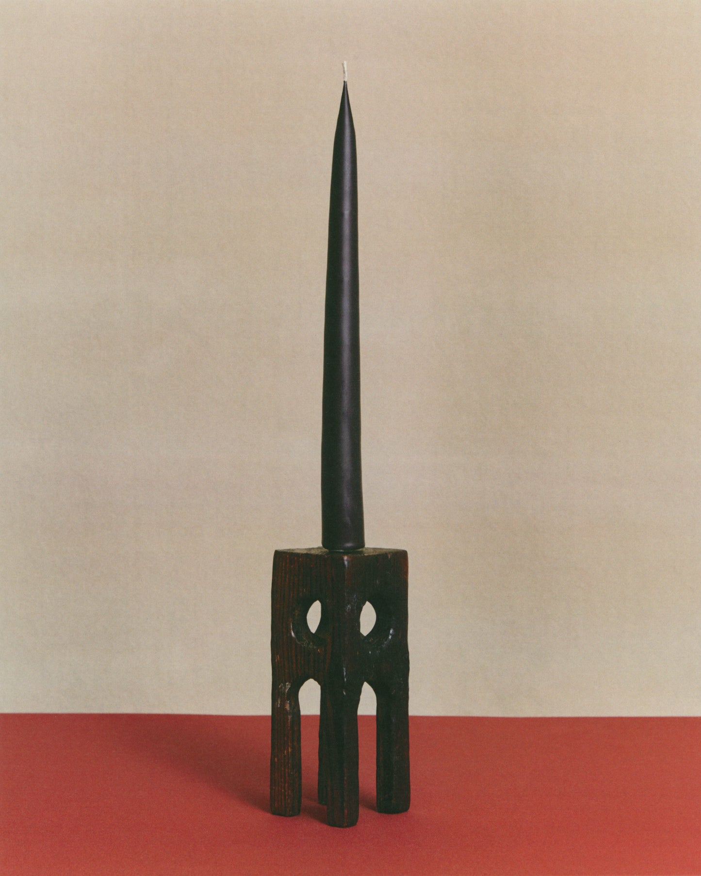 Set of 6 black candles
