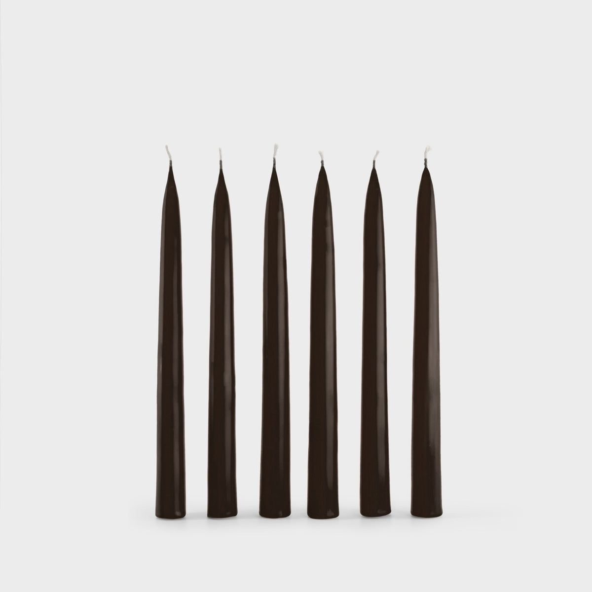 Set of 6 black candles