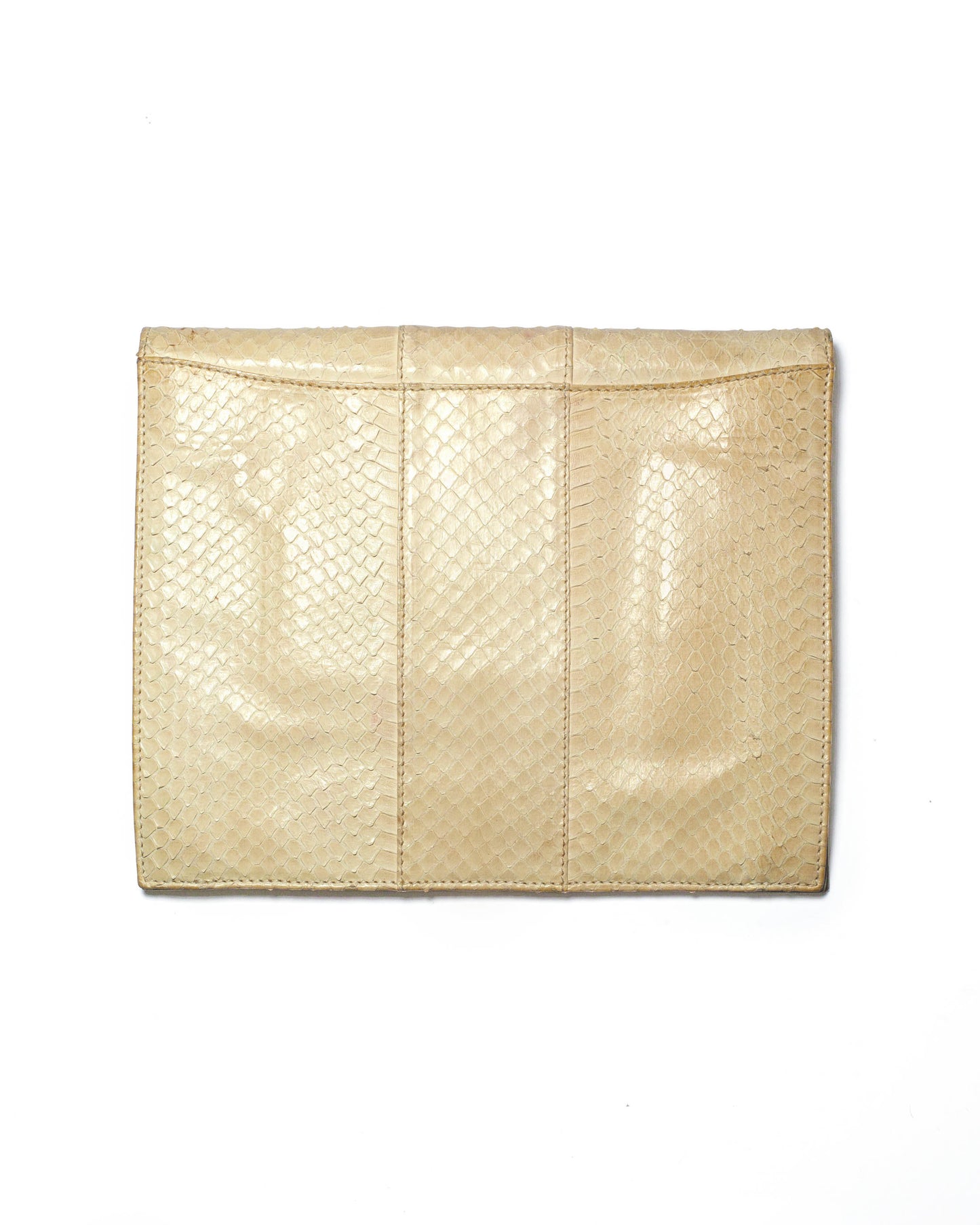 FALLON-clutch-giorgio armani-ecru-python-vintage-women-luxury-clothing-rare-fashion-curated-art-collection
