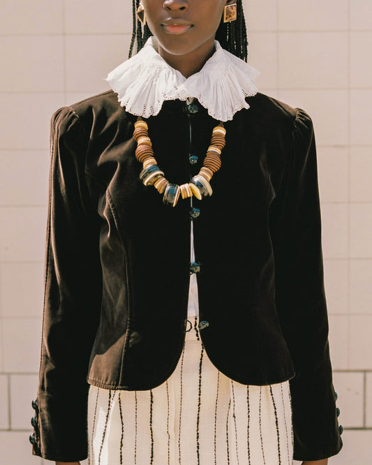 FALLON-jacket-saint laurent-ysl-velvet-boutons-vintage-women-luxury-clothing-rare-fashion-curated-art-collection