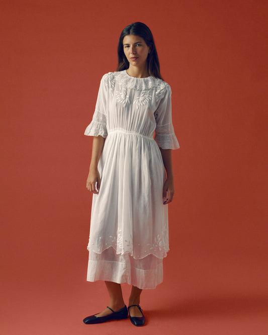 FALLON-dress-white-coton-vintage-women-luxury-clothing-rare-fashion-curated-art-collection