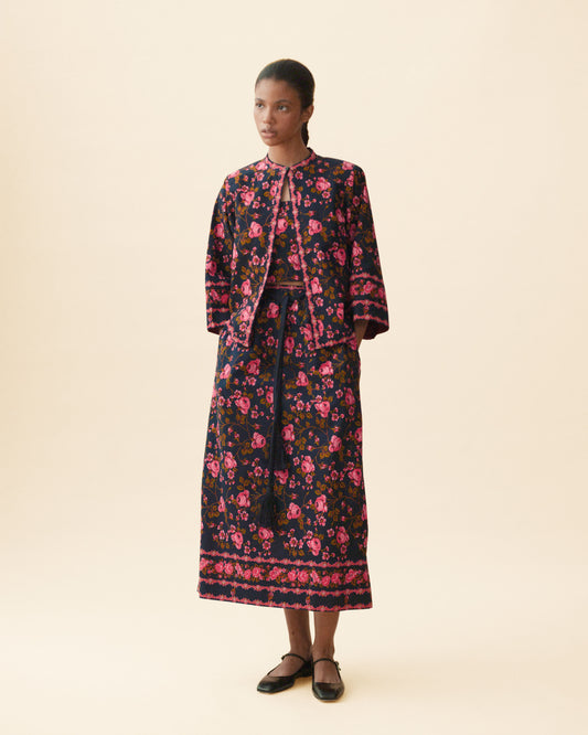 FALLON-set-skirt-jacket-top-lanvin couture-pink-coton-vintage-women-luxury-clothing-rare-fashion-curated-art-collection