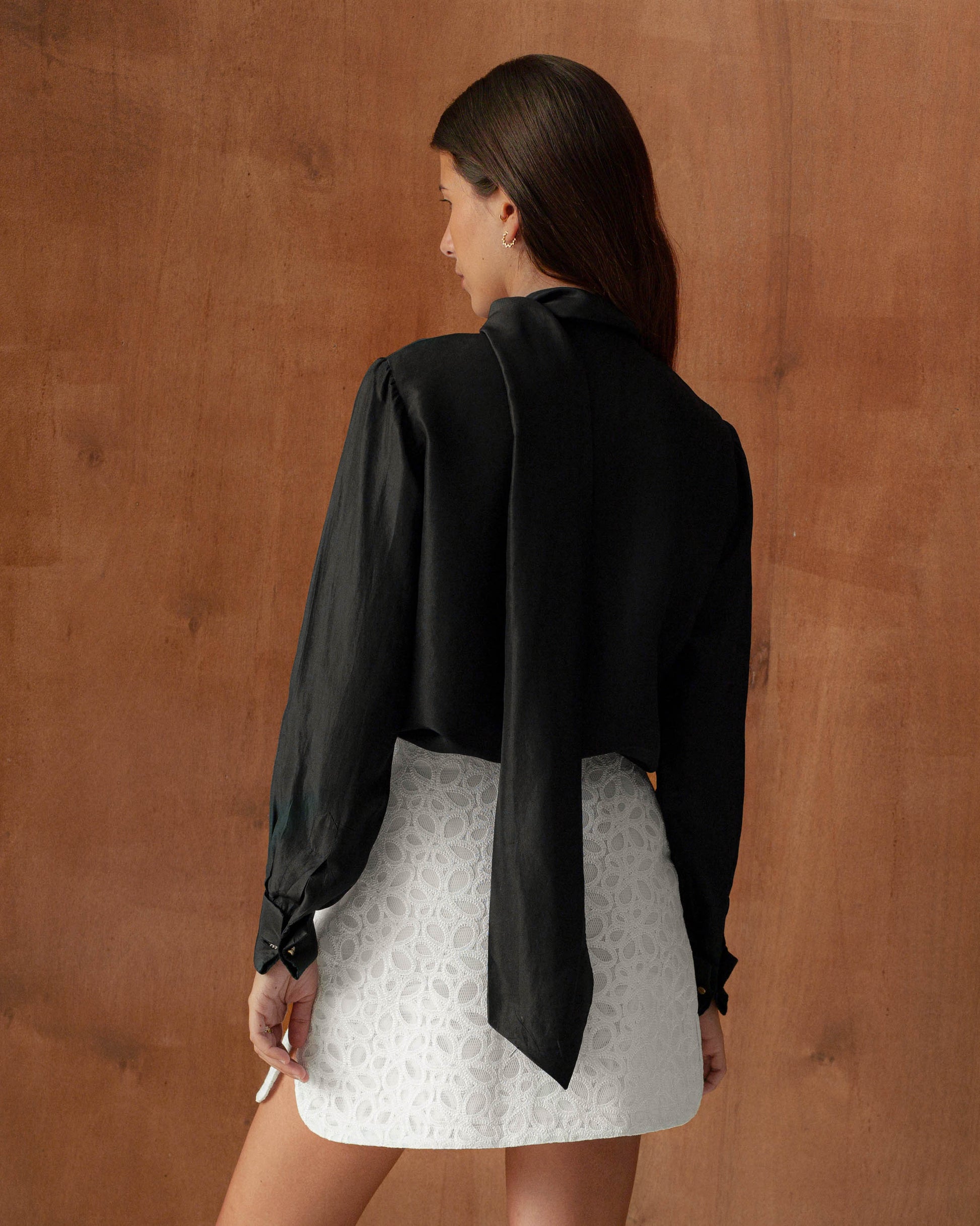 FALLON-shirt-saint laurent rive gauche-black-vintage-women-luxury-clothing-rare-fashion-curated-art
