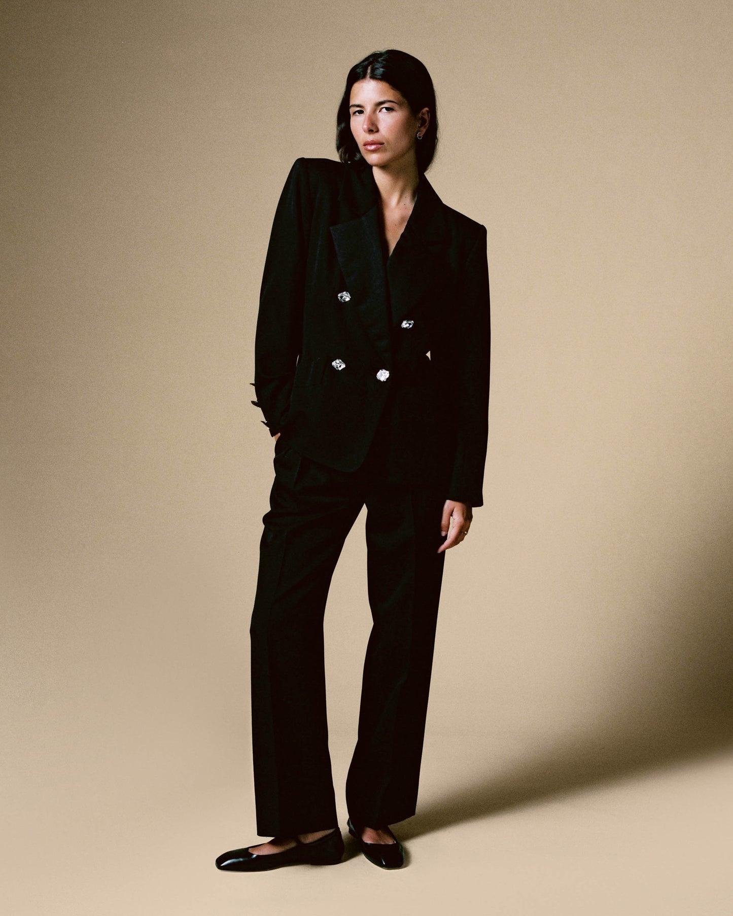 FALLON-suit-yves saint laurent-ysl-black-wool-vintage-women-luxury-clothing-rare-fashion-curated-art-collection