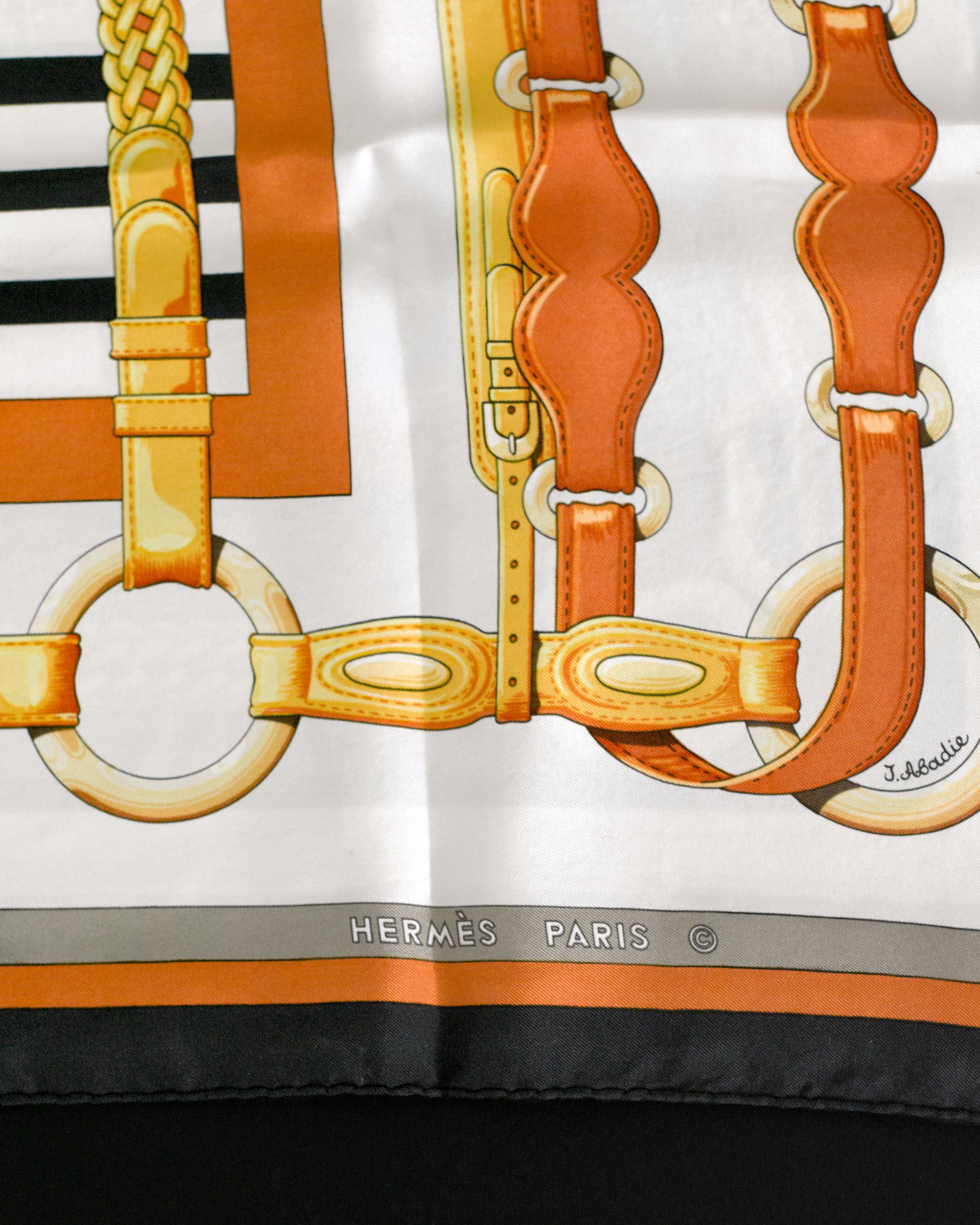 Foulard hermès Coaching en soie 90x90cm