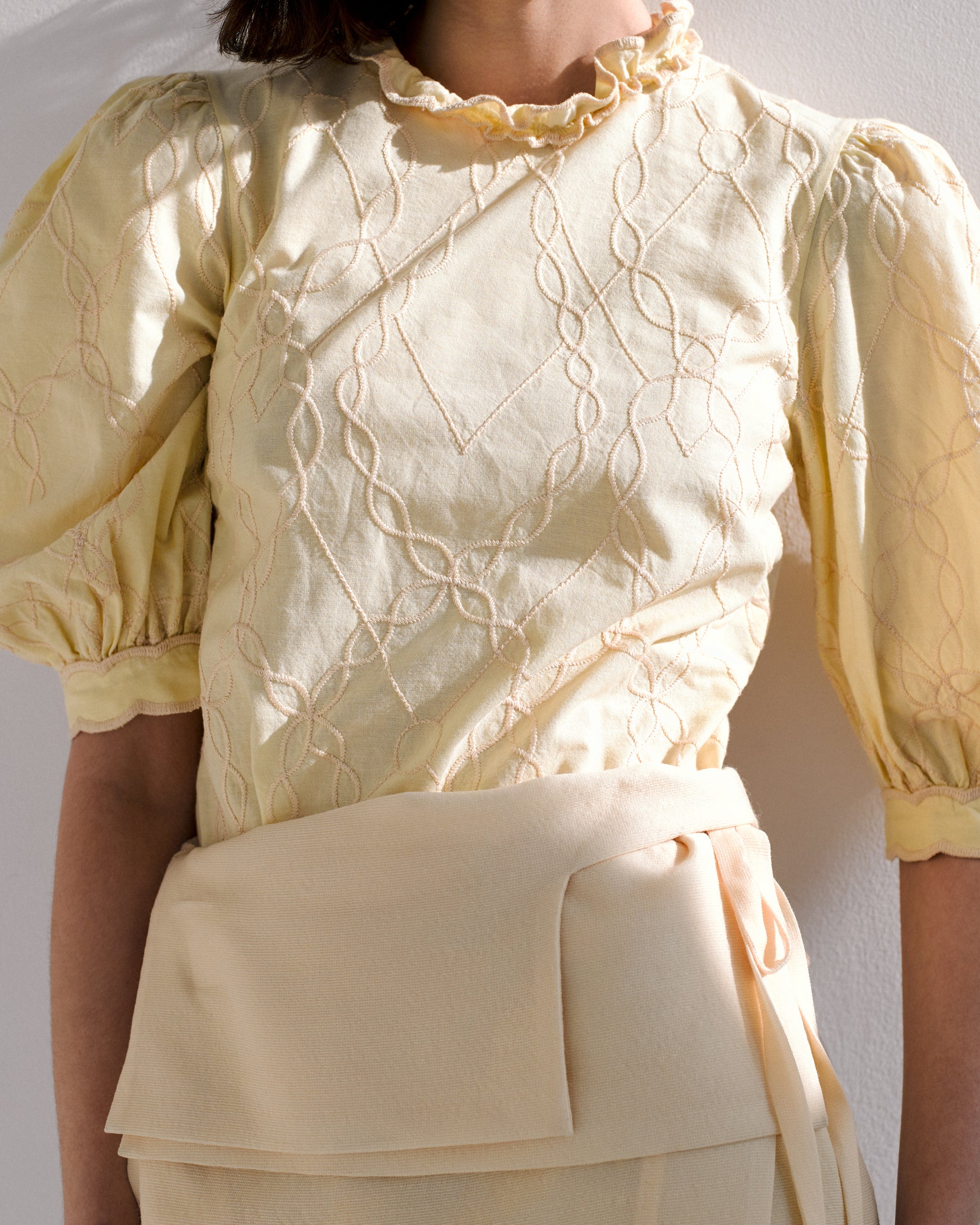 blouse alberta ferretti en coton écru