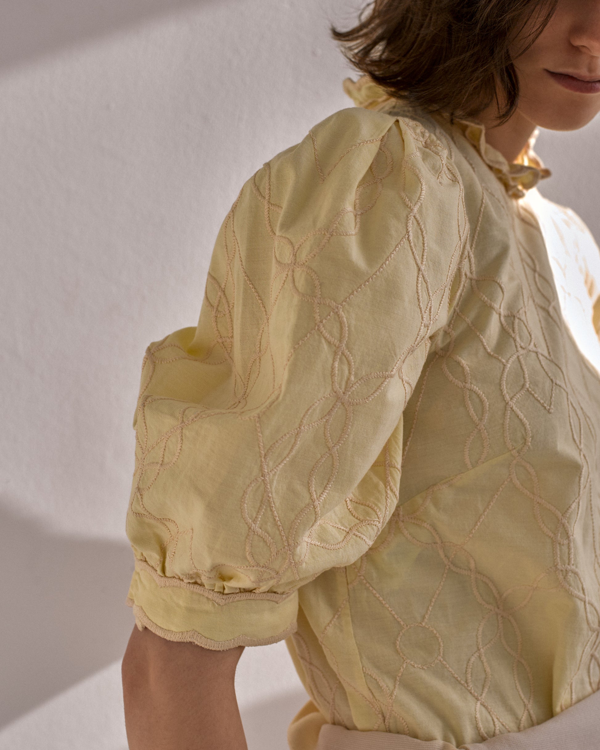 blouse alberta ferretti en coton écru