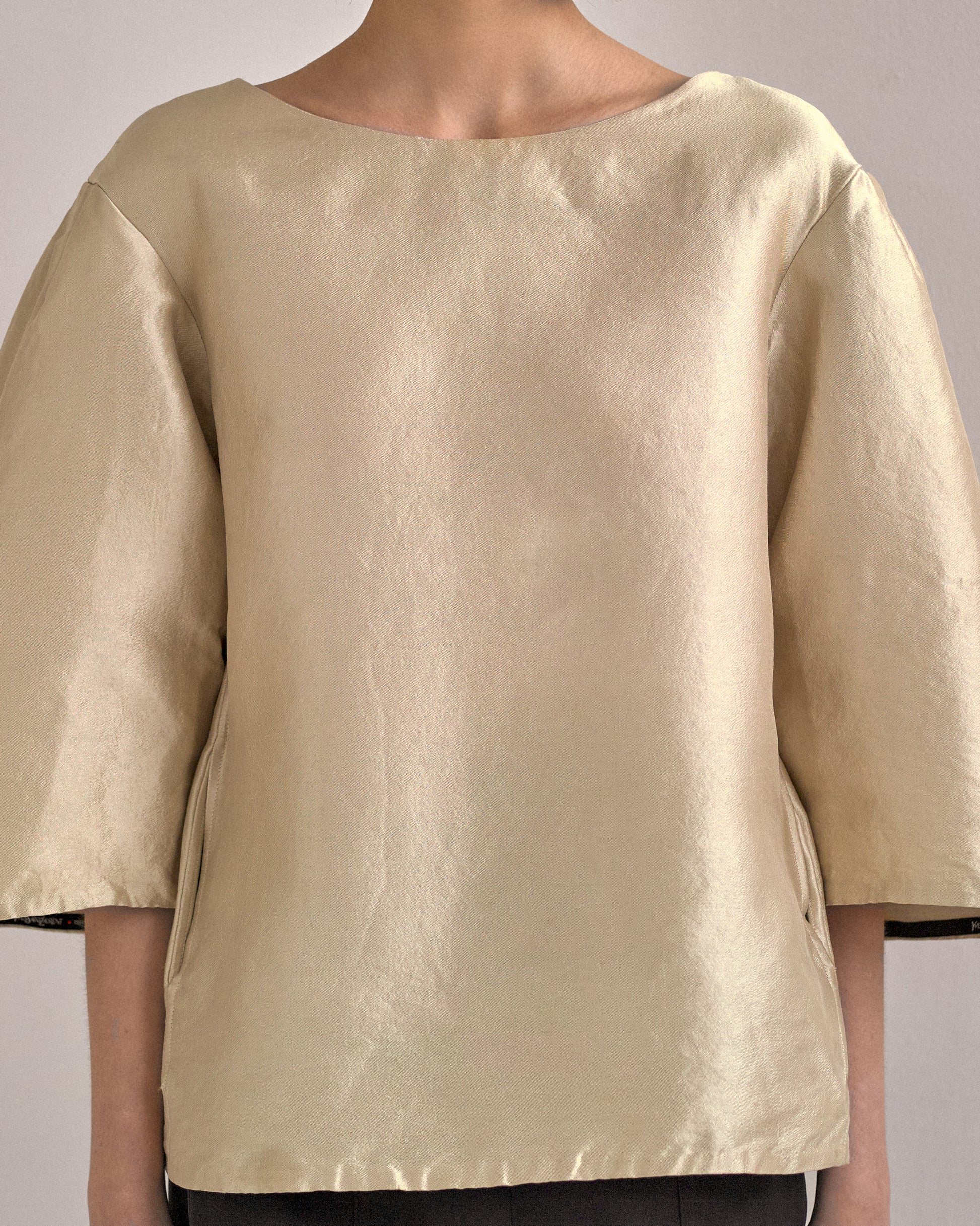 blouse yves saint laurent couture en satin de soie