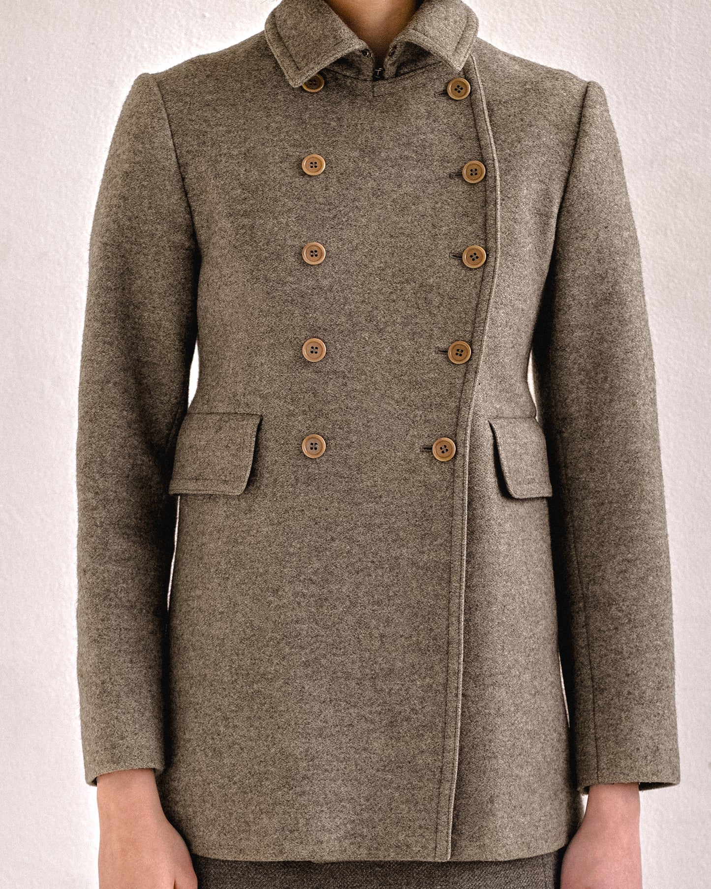 Caban miu miu de la collection FW1997, en laine et col montant