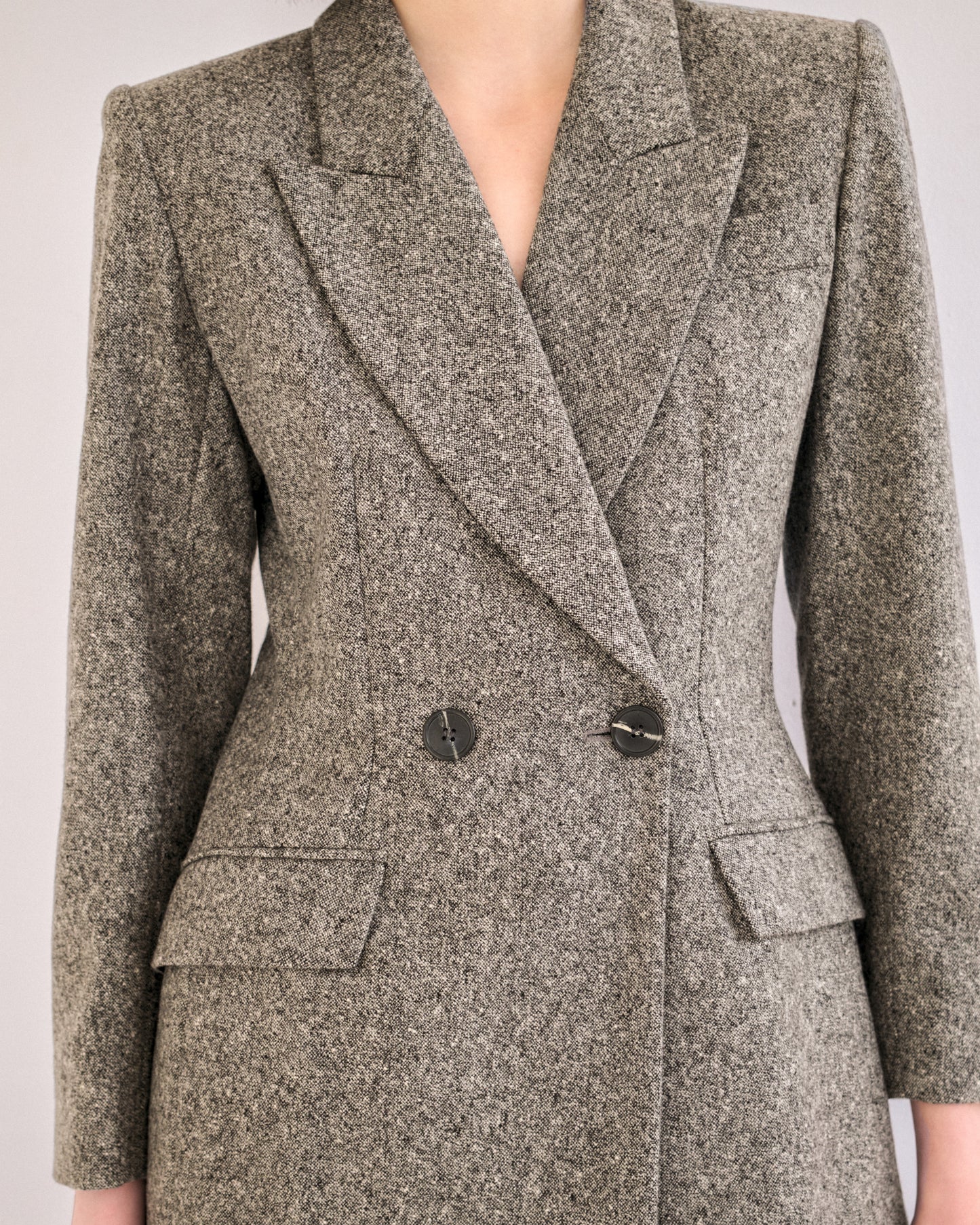 Tailleur Yves Saint Laurent croisé en laine