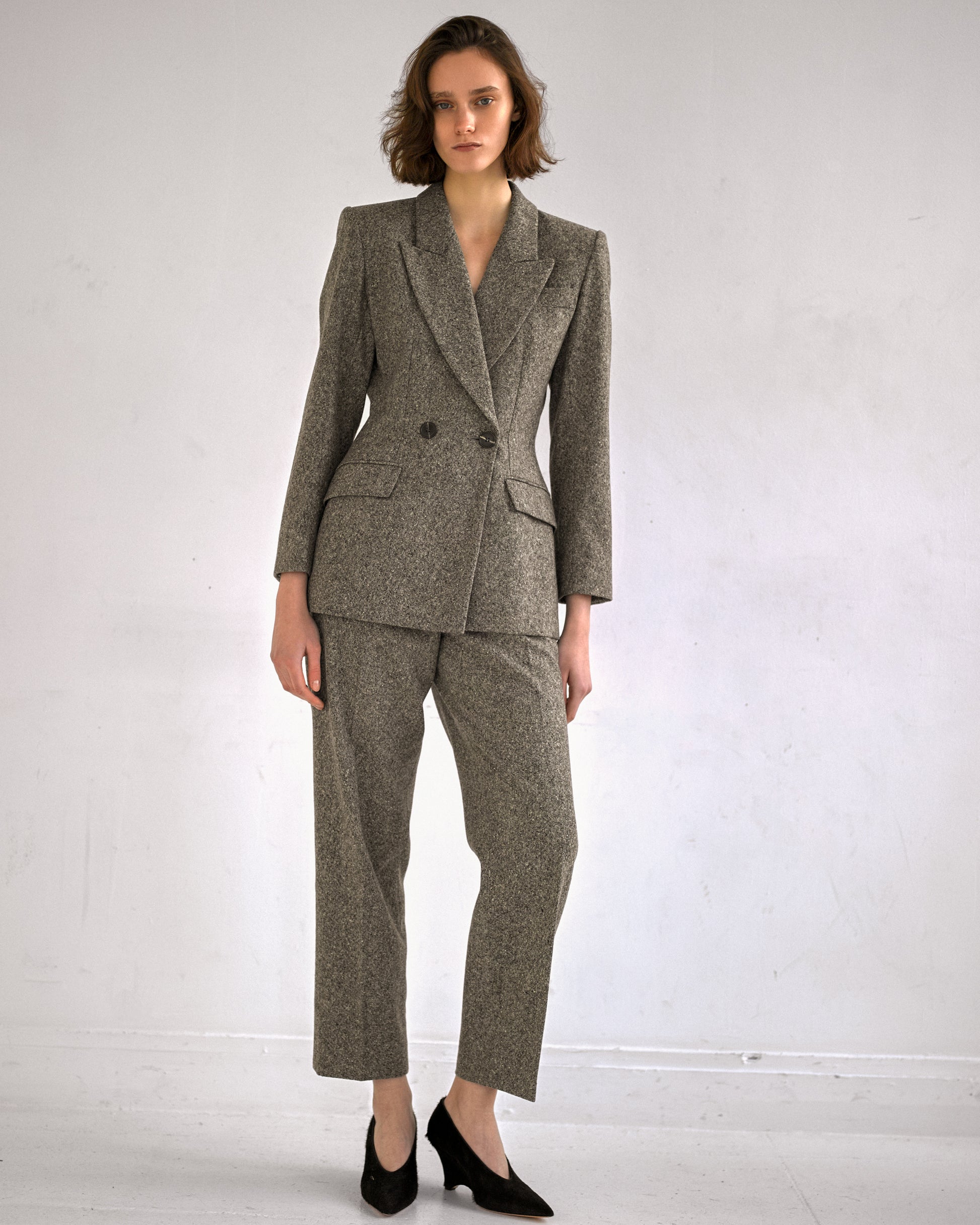 Tailleur Yves Saint Laurent croisé en laine