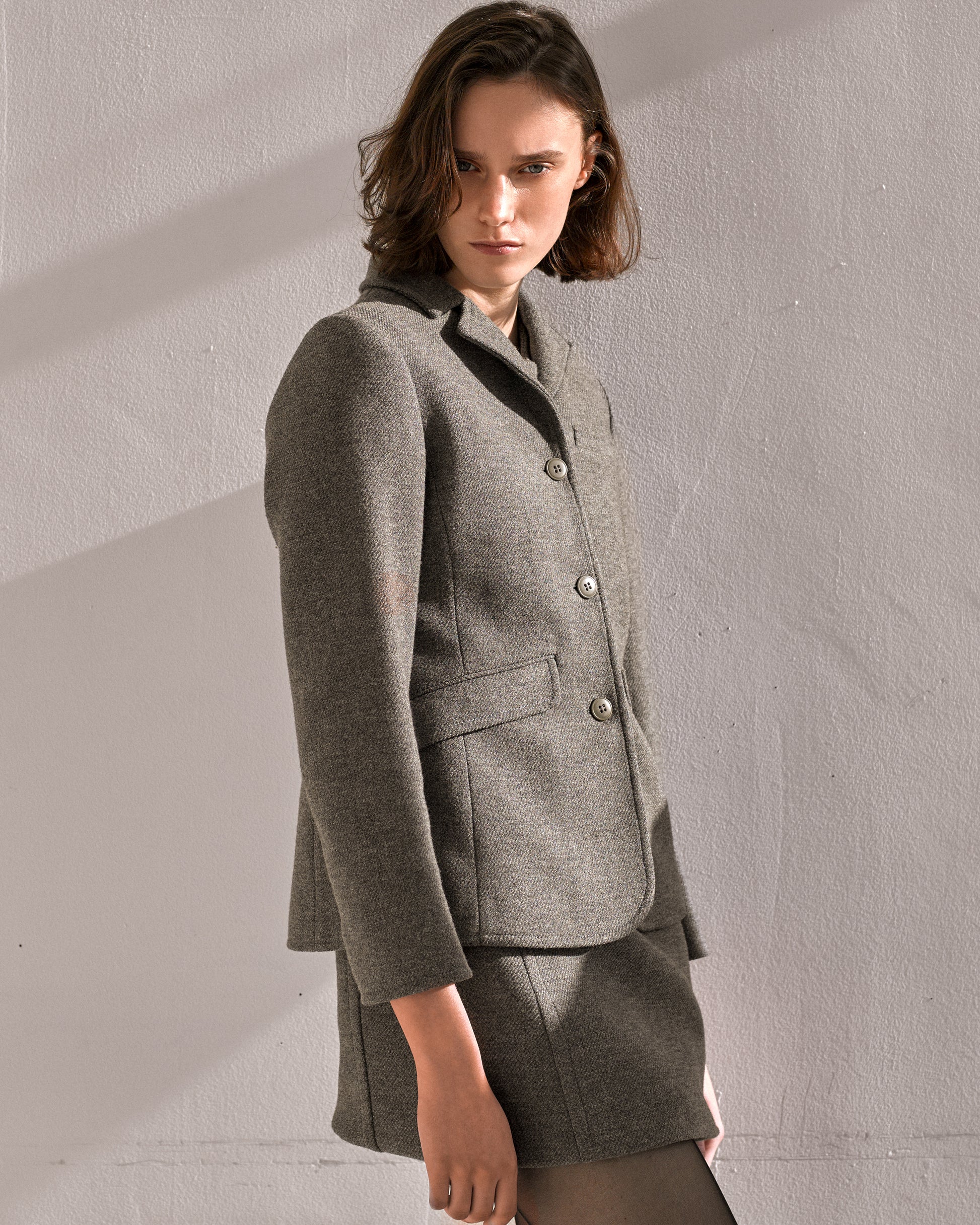 veste miu miu grise en laine de la collection FW1997