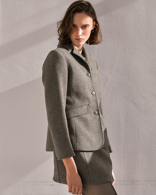 veste miu miu grise en laine de la collection FW1997